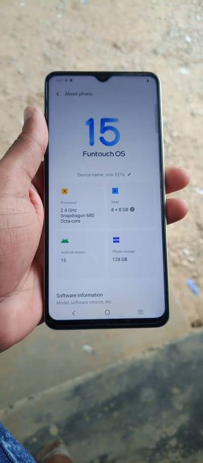 vivo y27s 8/128GB all ok mobile only box