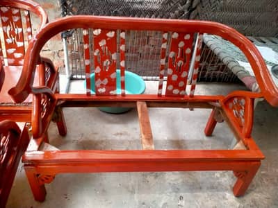 Sofa Set and 2 Table with Glass