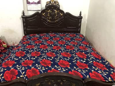 Solid Wood King Size Bed