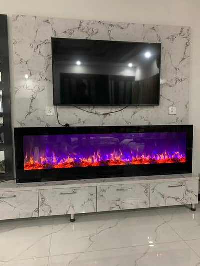 Golden Fireplace Design | Metal Heating Fireplace | Lahore Cantt
