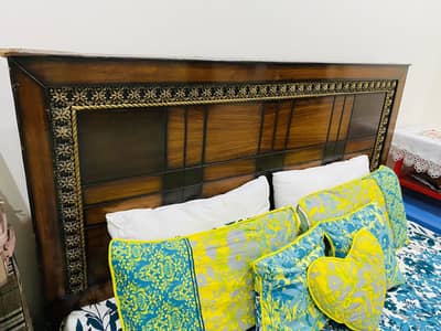 Bed with matching side table urgent sale