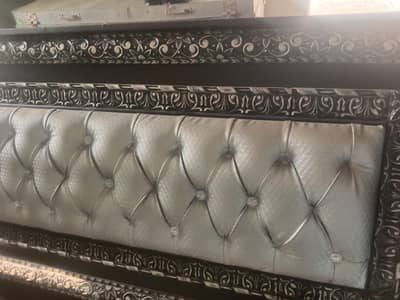 Bed,side tables, drawing