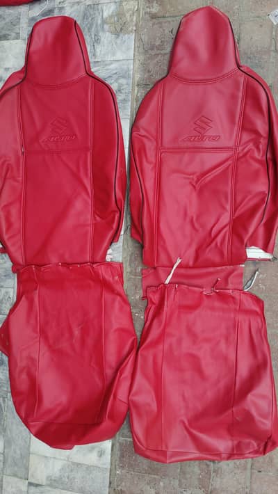Suzuki New Alto K Seat Cover's Compele Poshish Red Color AntiQ Piece