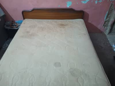 Double bed for sell with spring mattress