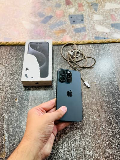 iphone 15 Pro 128GB Complete Box Sheesha Condition Genuine Waterpack