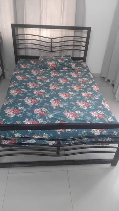 Iron bed with mattress in good condition