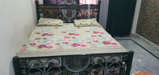 Iron Bed King Size 6 × 6  with Mattress