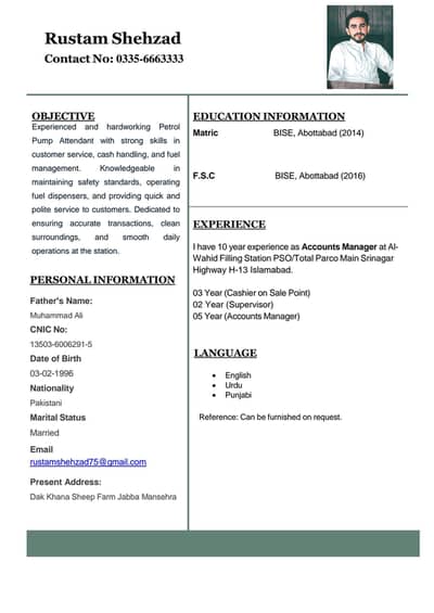 Petrol pump Manager/ cashier