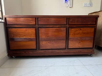 Wooden storage console table