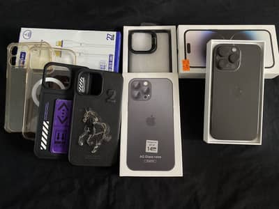 IPhone 14 Pro Max 128GB Black – Mint Condition + Extras