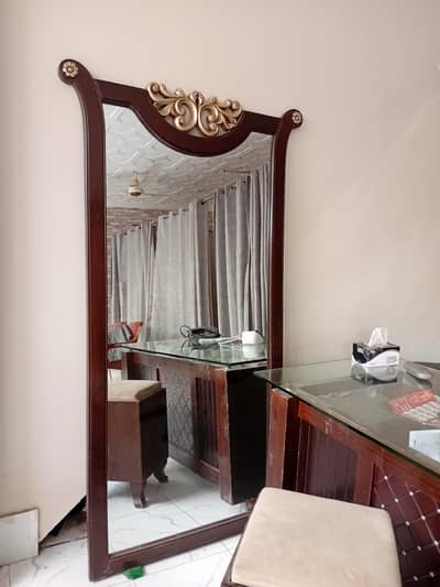 Branded Mirror (7 feet full length mirror with diyar wood framing)