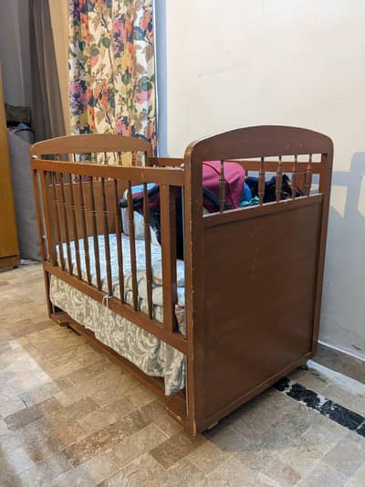 Baby Cot (Wooden & Lasani)