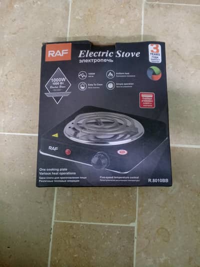 RAF ELECTRIC STOVE FOR SELL ONLIY ONE TIME USED