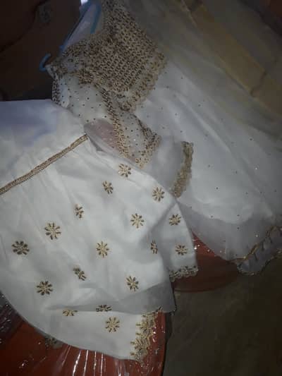 beautiful long back double flare frock with sharara