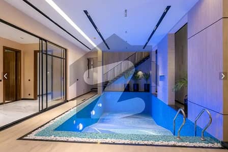 KANAL SWIMMING POOL FULL BASEMENT MAZHAR DESIGNE BUNGALOW NEAR CULB RAYA