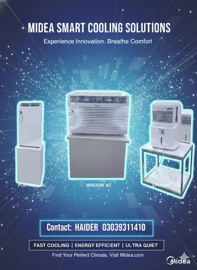 Midea Window AC – Inverter, Heat & Cool, Low Electricity Consumption
