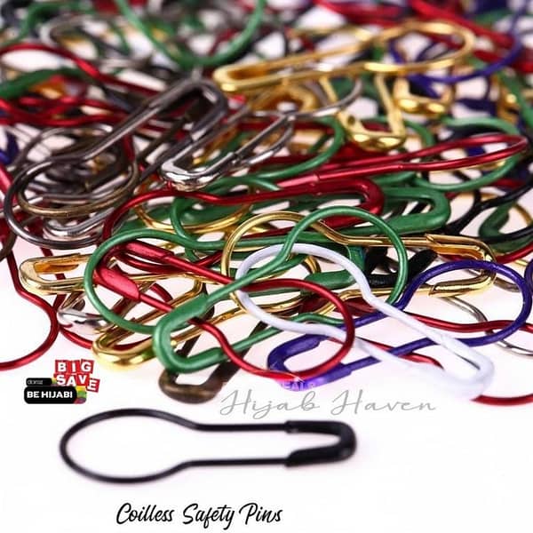 Colorful Coilless Safety Pins Pack (25-100 PCS) - Perfect for Hijabs, Scarves, and More