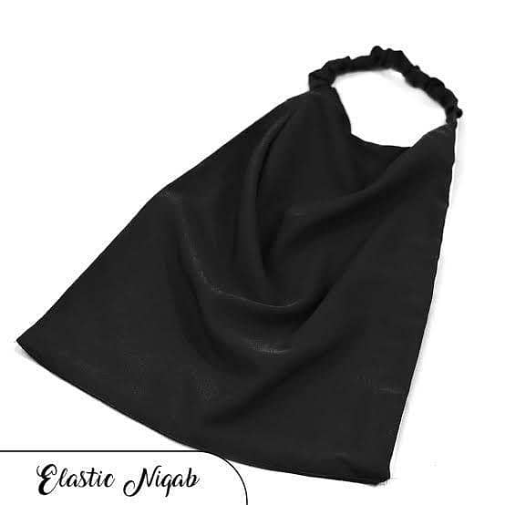 Hijab World Half Niqab Patti Pack of 1-2 - Premium Quality Soft Chiffon for Women and Girls