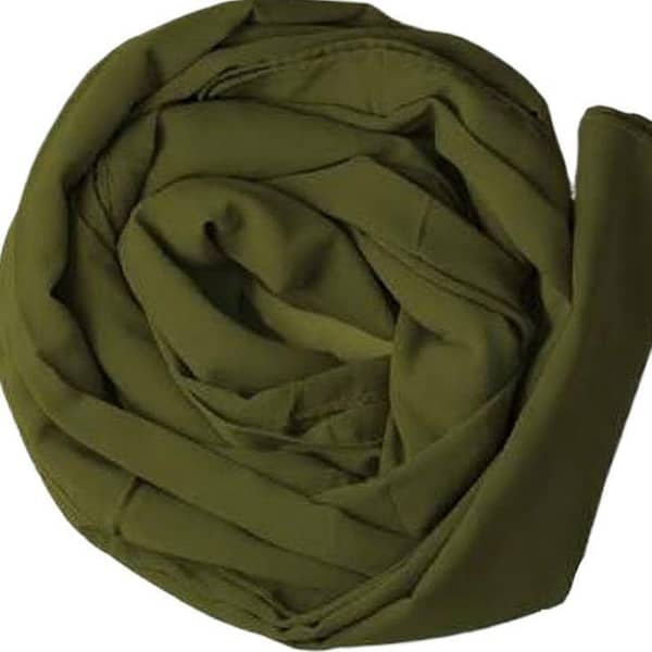 Set of 2 Imported Chiffon Georgette Hijabs with Free Black Tube Cap - Standard Size Combo for Women