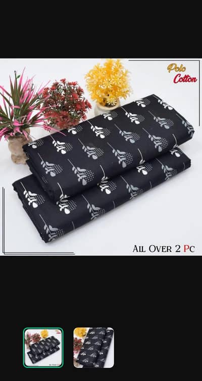 2pcs woman unstitched printed suit