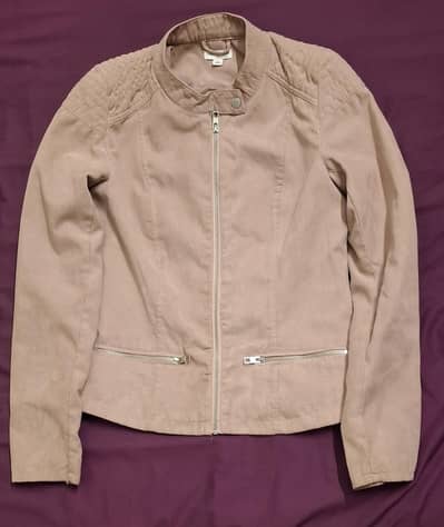 Pastel Pink Suede Jacket