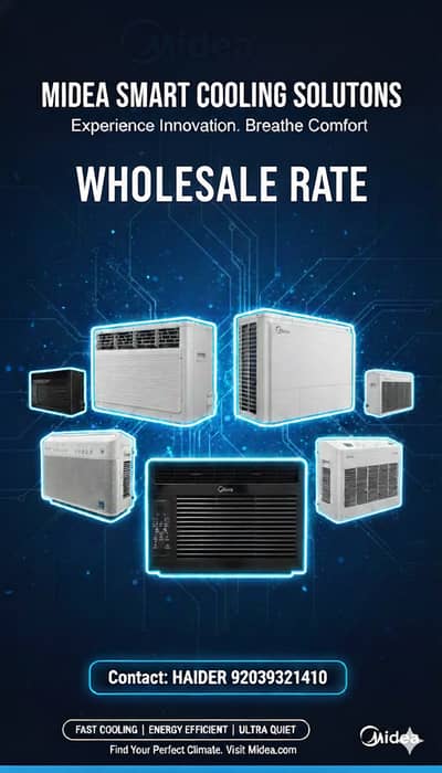 Midea Window AC – Inverter, Heat & Cool, Low Electricity Consumption