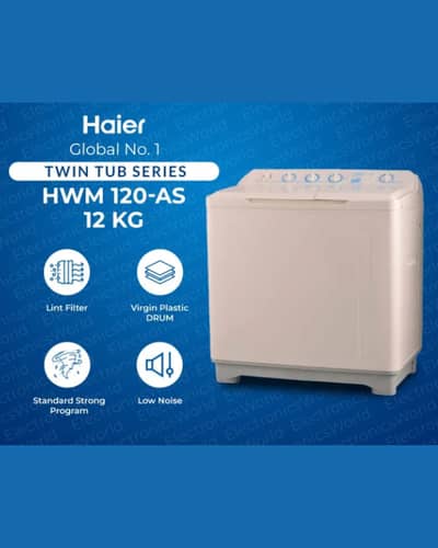 Haier Washing Machine | Model HWM- 120-AS | Capacity 12 KG Jumbo Size