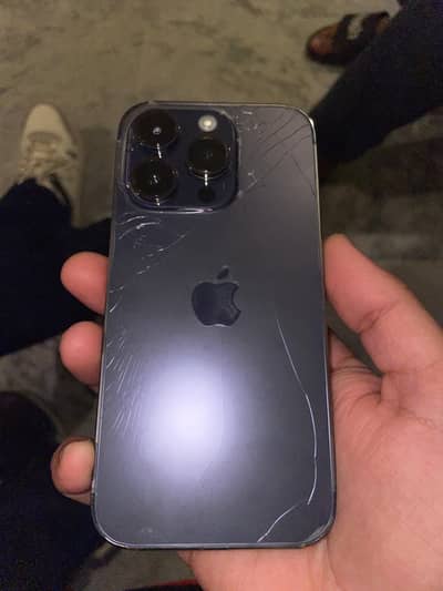 Iphone 14 pro back cracked 128 gb jv