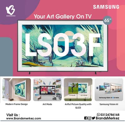 SAMSUNG 65″ THE FRAME 4K SMART QLED TV 65LS03F