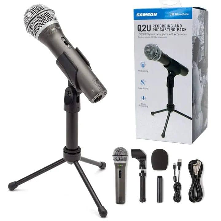 Samson Q2U USB/XLR Dynamic Microphone - Microphones - 1109861984
