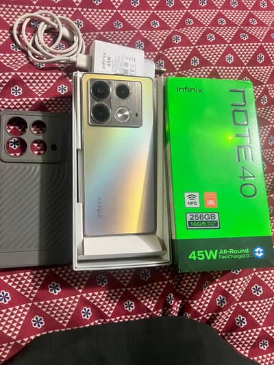 Infinix Note 40 with box and original charger