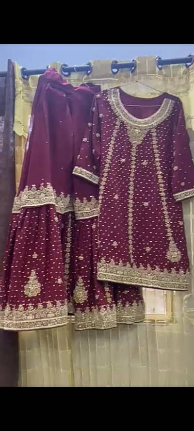Farshi Gharara with jewlerry urgent sale