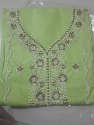 3 pce suit chickankari handmend