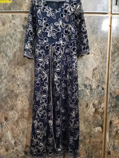 wedding dress blue maxi