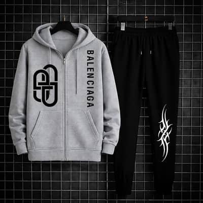 Mens | 2 pc Zipper & Trouser Stylish Tracksuit High Quality Print 