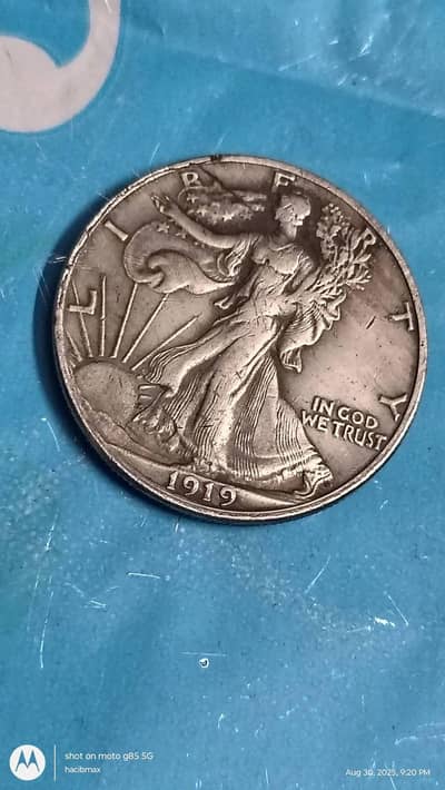 USA 1918 HALF DOLLAR OLD COIN | USA 50 CENTS RARE COIN | ANTIQ COIN |