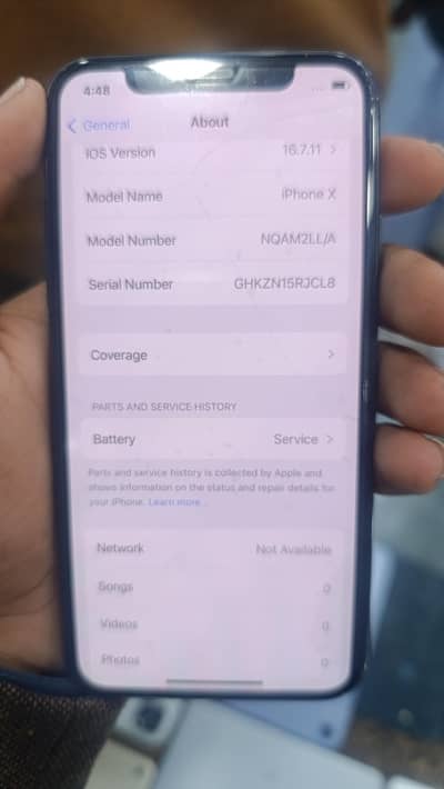iPhone X 256 GB official pta touch crack
