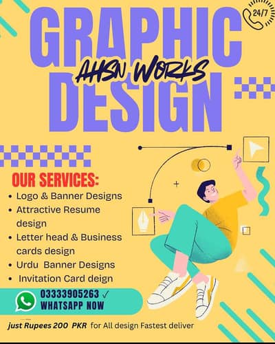 Professional Graphic Designing Services rupees 200