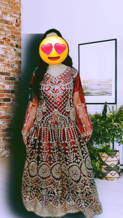 Heavy bridal lehenga choli-silk | maroon | urgent sale