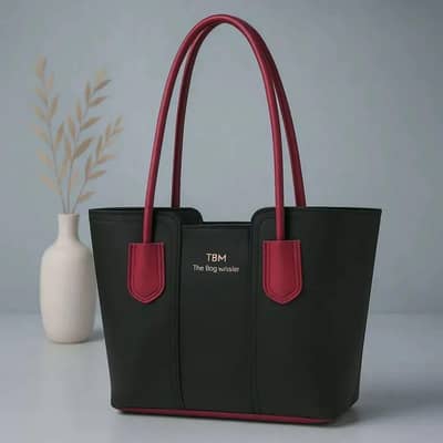 Womans Pu Leather Plain Shoulder Bag