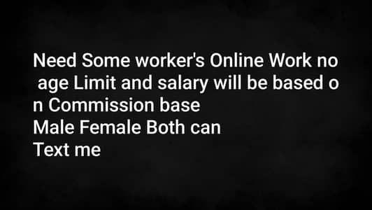 Online Job for Male and Female