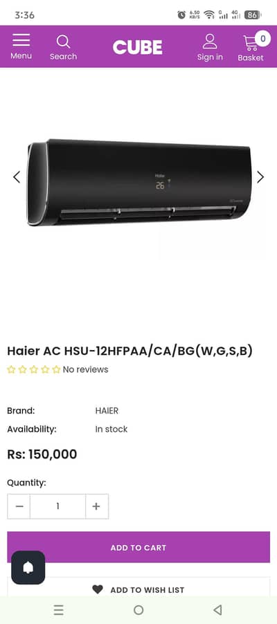Haier AC HSU 12HFPAA