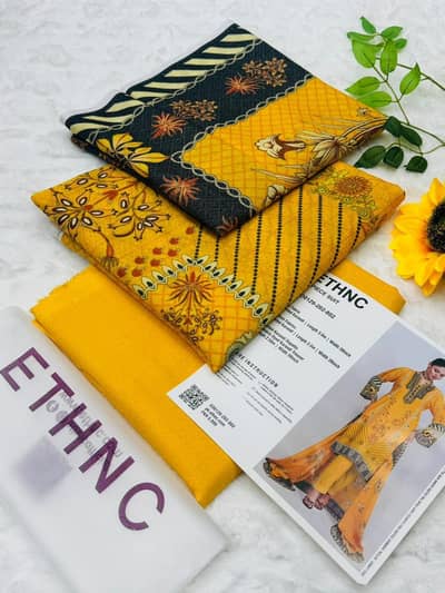 ethnic three piece suit karandi winter collection