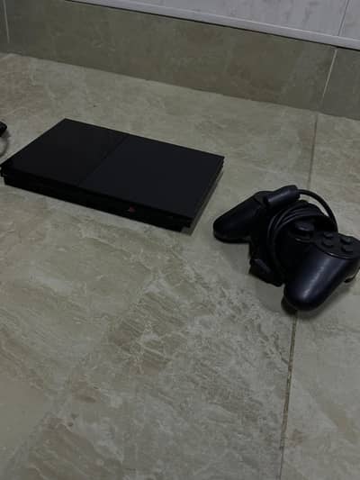 sony ps2 slim with controller and cable