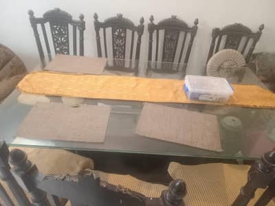 Chninnioti dinning table with 8 chairs for sale