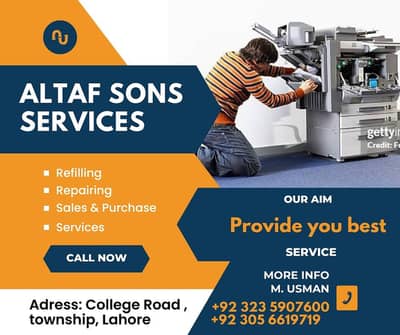 all kind of printers and Photocopiers Repaing services on ur doorstep.