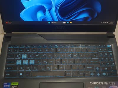MSI CYBORG 15 A12V Gaming Laptop - i7 12th Gen, RTX 4060