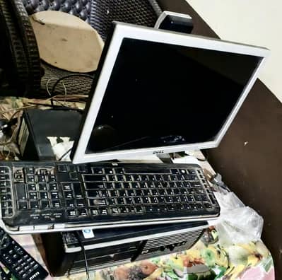 computer with CPU led keyboard mouse