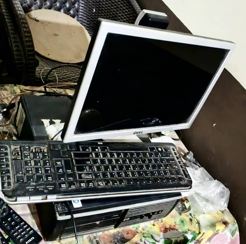 computer with CPU led keyboard mouse 0