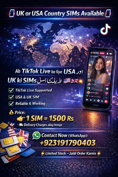 usa UK all countrys sims available +923191790403